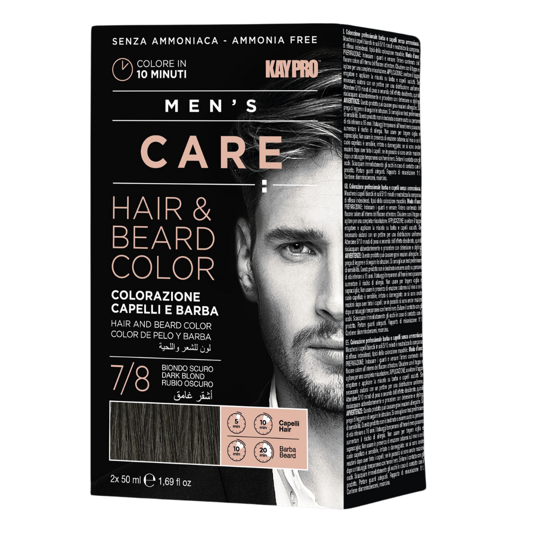 KIT KAYPRO MEN'S CARE CABELLO & BARBA 7/8 RUBIO OSCURO