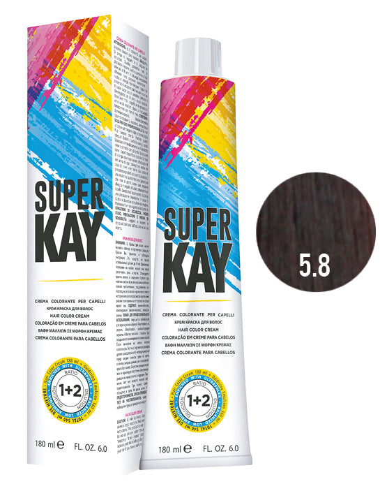 SUPER KAY CREMA COLORANTE 5.8 CASTAÑO CLARO CHOCOLATE