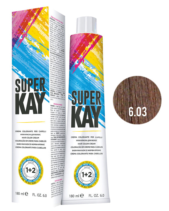SUPER KAY CREMA COLORANTE 6.03 - RUBIO OSCURO NATURAL CALIENTE