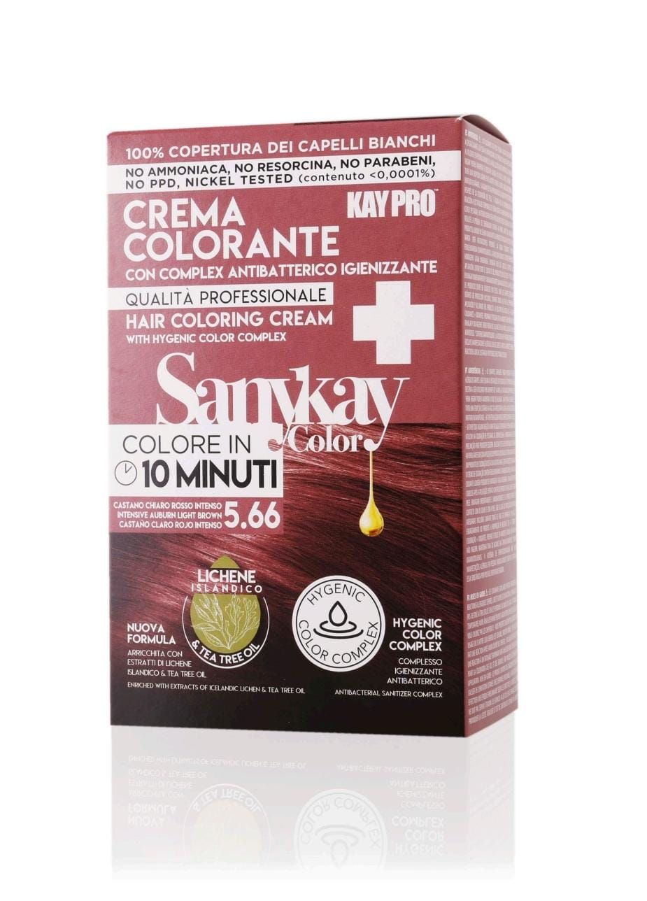SANYKAY- KIT COLOR 5.66 CASTAÑO CLARO ROJO INTENSO