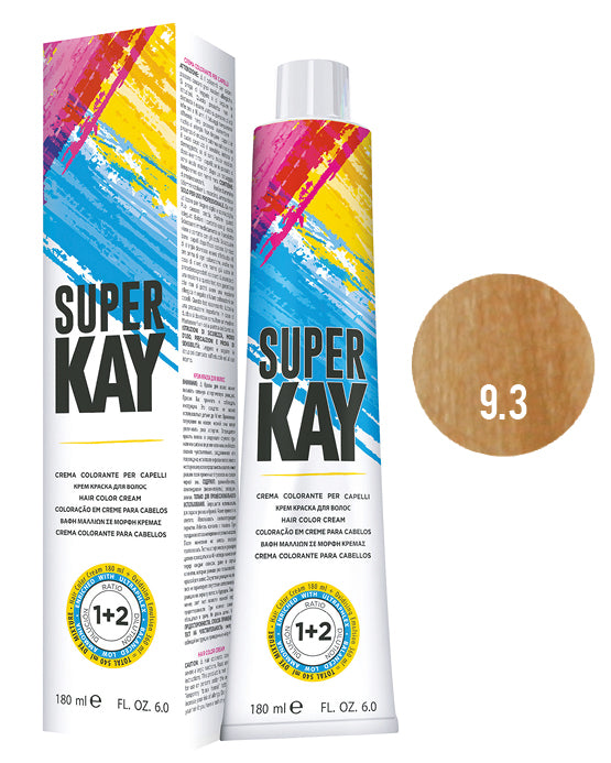 SUPER KAY CREMA COLORANTE 9.3 - RUBIO CLARÍSIMO DORADO