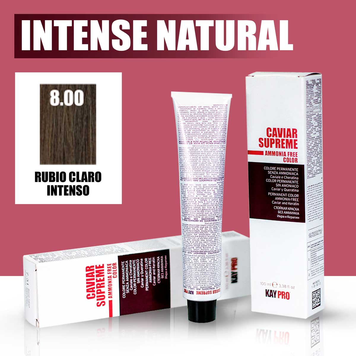 KAYPRO Caviar Supreme - Tinte Caviar Intense Natural 8.00 (Rubio Claro Intenso)