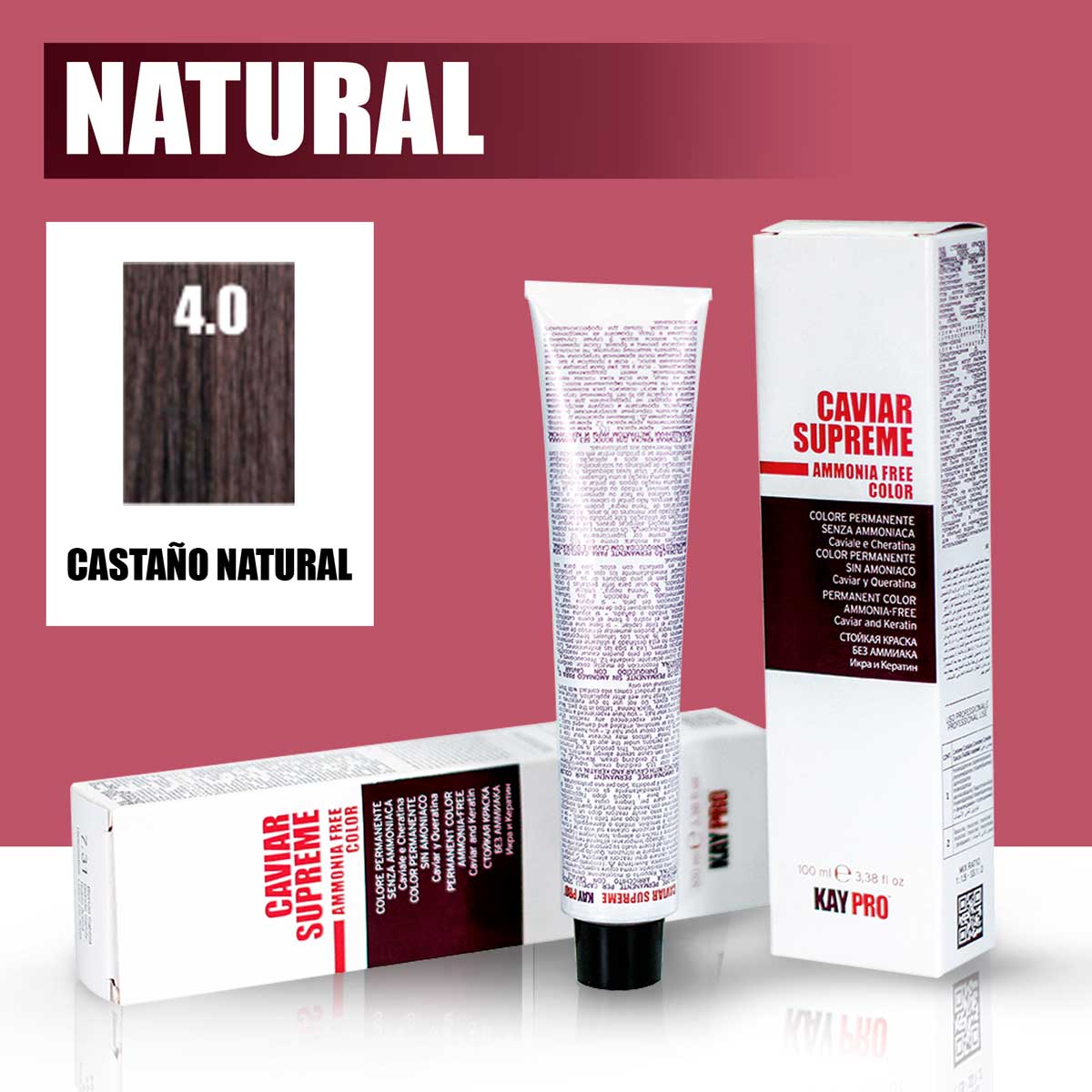 KAYPRO Caviar Supreme - Tinte Caviar Natural 4.0 (Castaño)