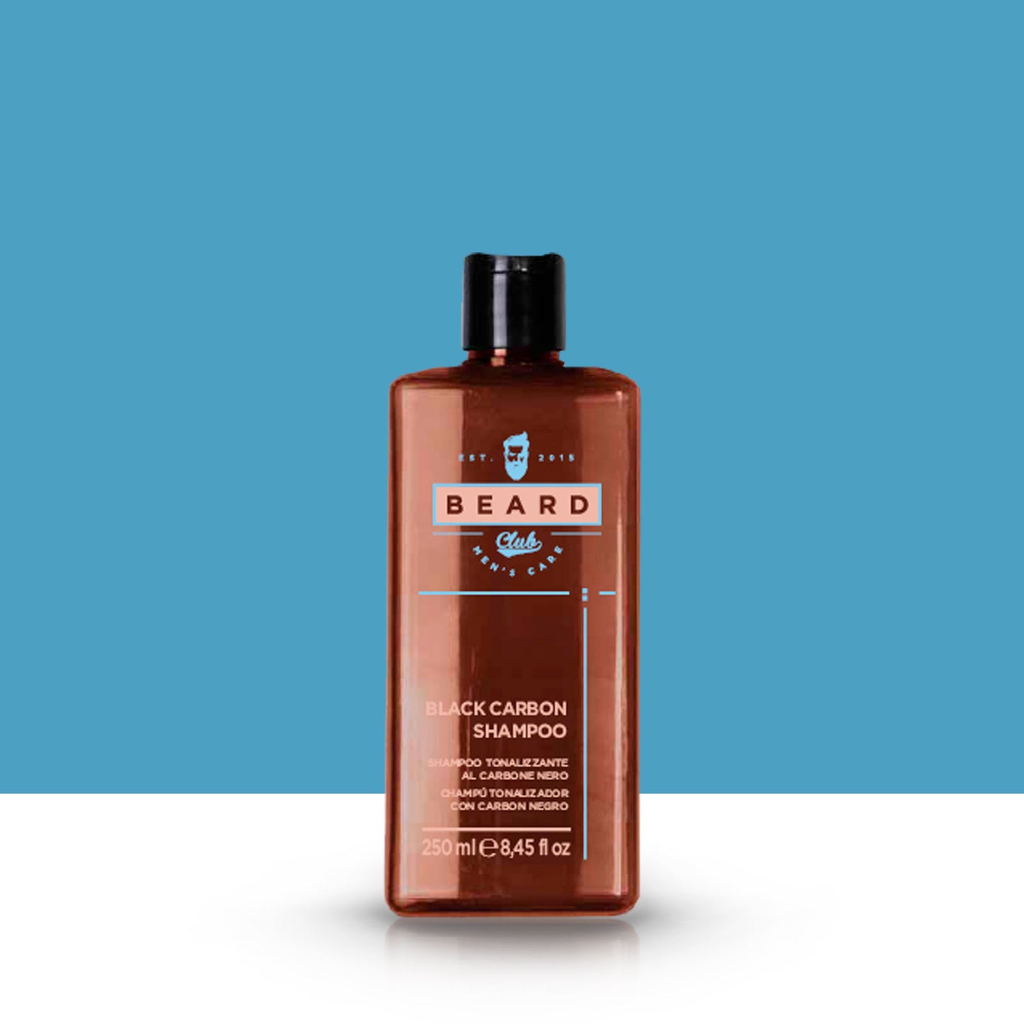 KAYPRO Beard Club - Champú tonalizador con carbón negro 250 ml.