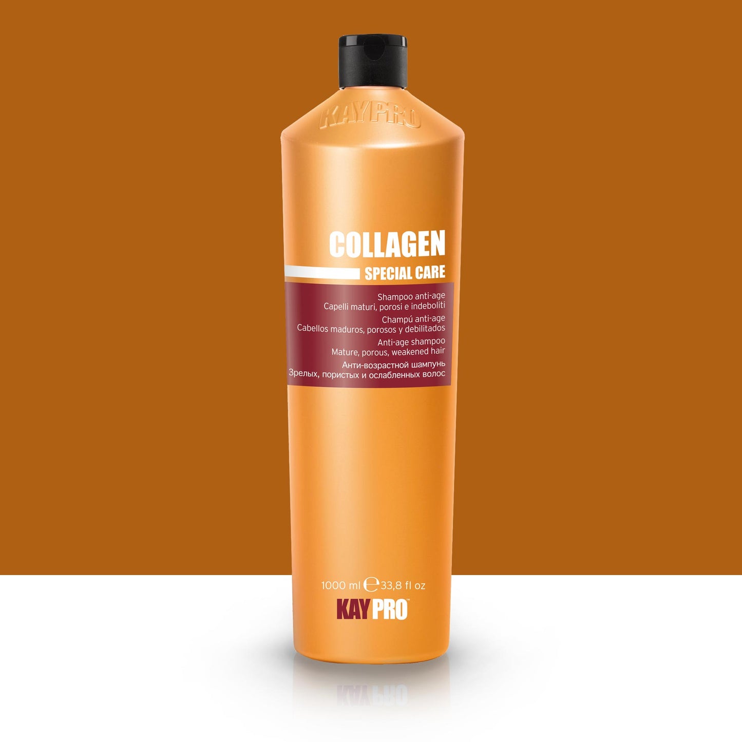 KAYPRO Collagen - Champú con colágeno para cabello maduro poroso y débil 1000 ml.