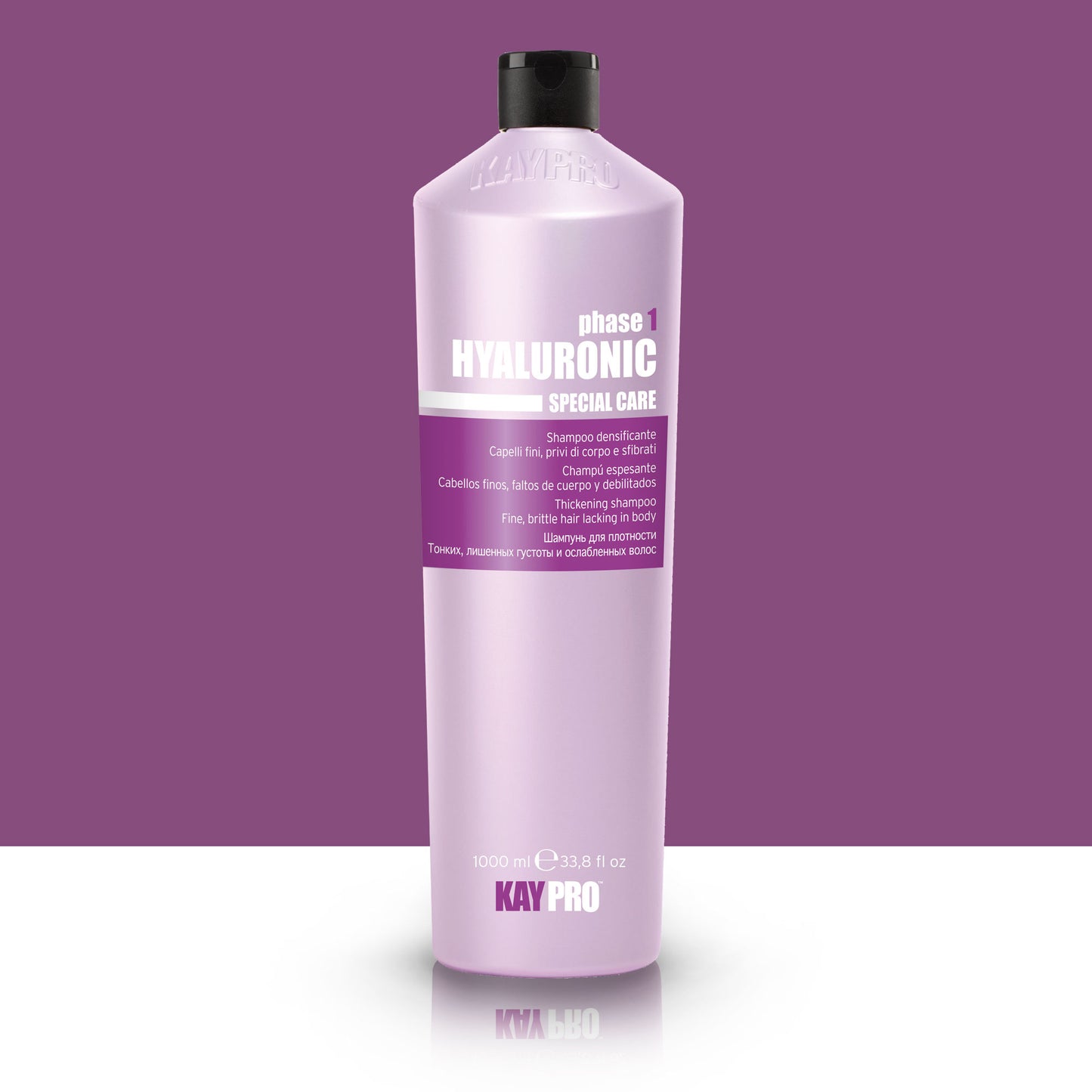 KAYPRO Hyaluronic - Champu densificante para cabello fino y sin cuerpo 1000 ml.