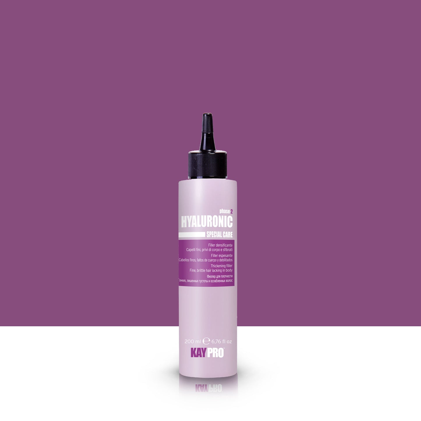 KAYPRO Hyaluronic - Relleno densificante para cabello fino y sin cuerpo 200 ml.