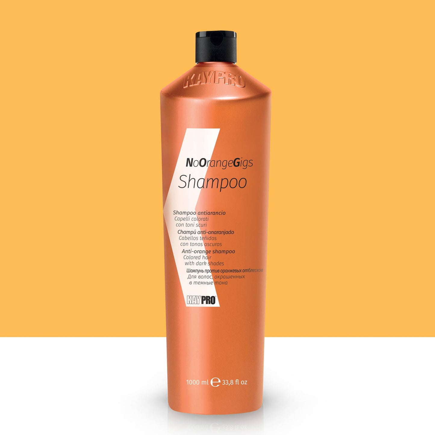 KAYPRO NoOrangeGigs - Champú para cabello teñido con tonos oscuros 1000 ml.