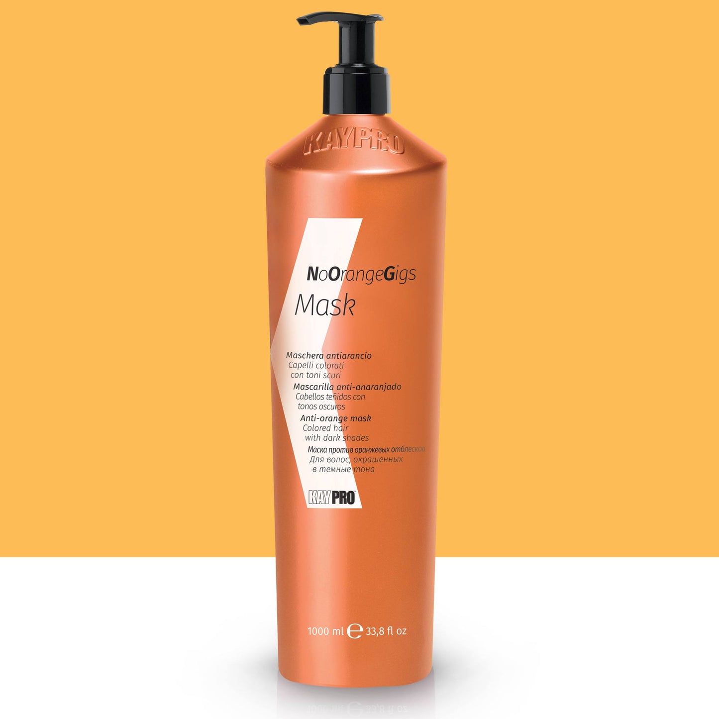KAYPRO NoOrangeGigs - Mascarilla para cabello teñido con tonos oscuros 1000 ml.