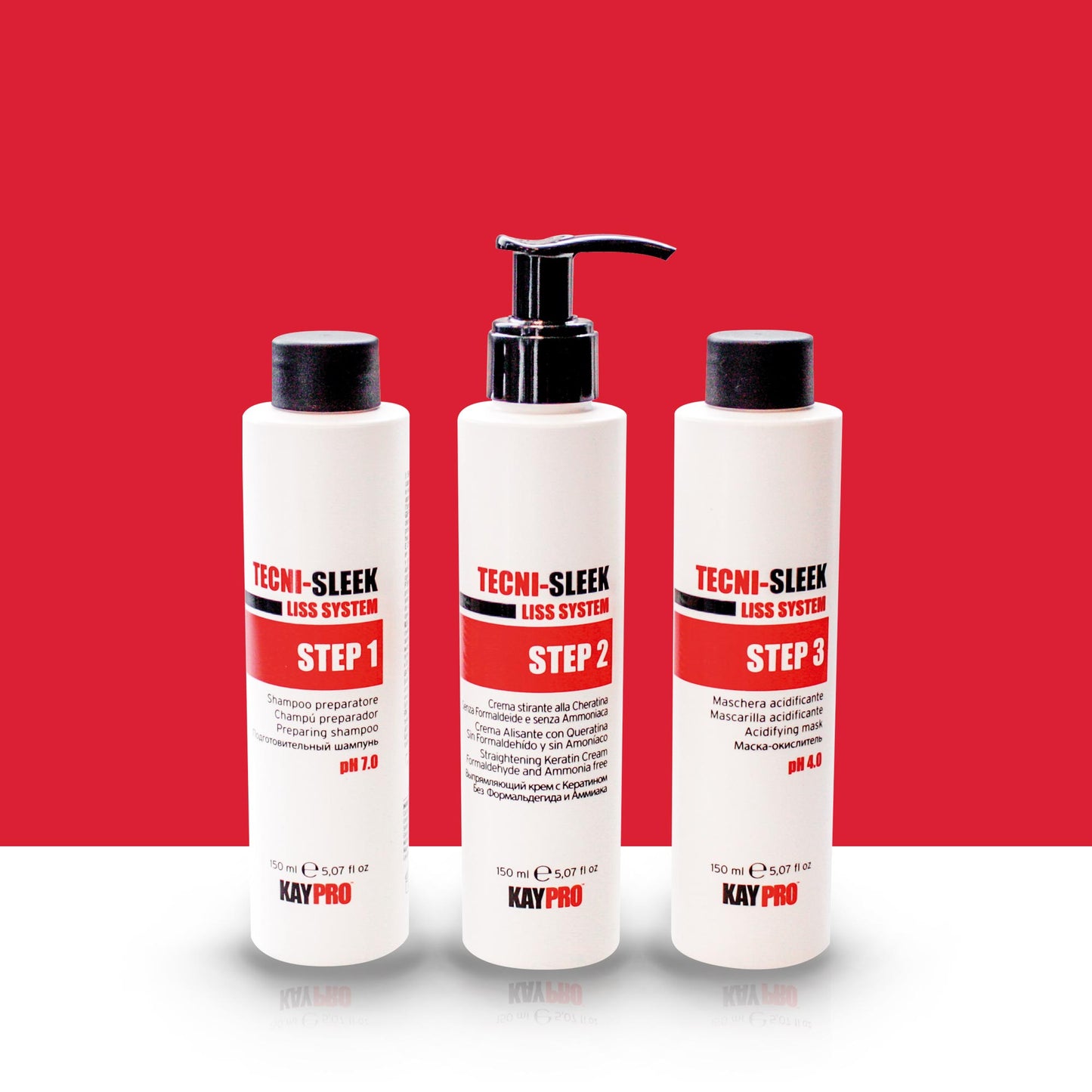 KAYPRO Tecni Sleek - KIT Alisado para cabello crespado 150 ml.