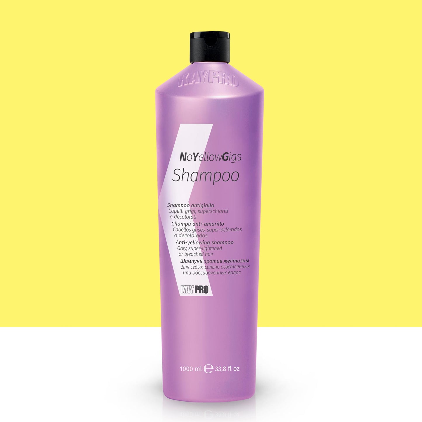 KAYPRO No Yellow - Champú para cabellos rubios NoYellowGigs 1.000ml.