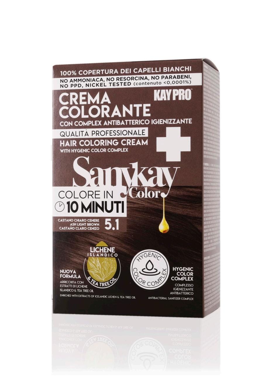 SANYKAY- KIT COLOR 5.1 CASTAÑO CLARO CENIZO