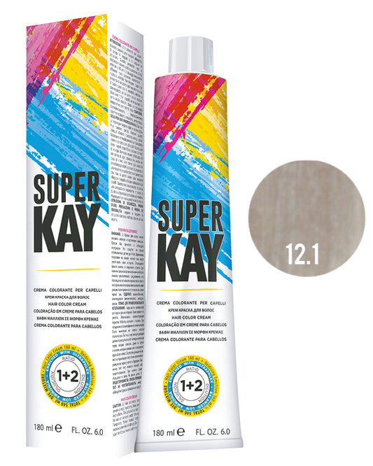 SUPER KAY CREMA COLORANTE 12.1 - RUBIO CENIZO EXTRA SUPER PLATINADO