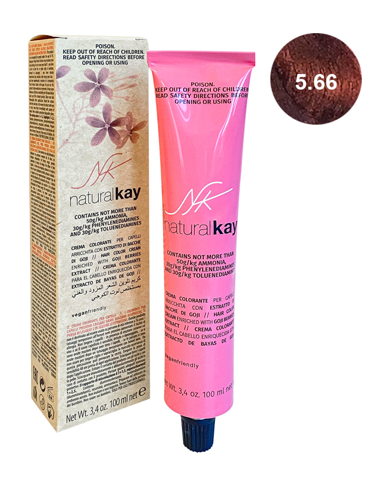 NATURALKAY NUANCE 5.66 CASTAÑO CLARO ROJO INTENSO