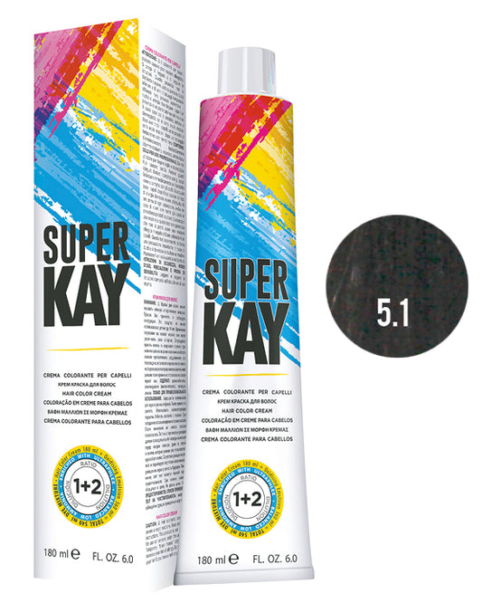 SUPER KAY CREMA COLORANTE 5.1 - CASTAÑO CLARO CENIZO