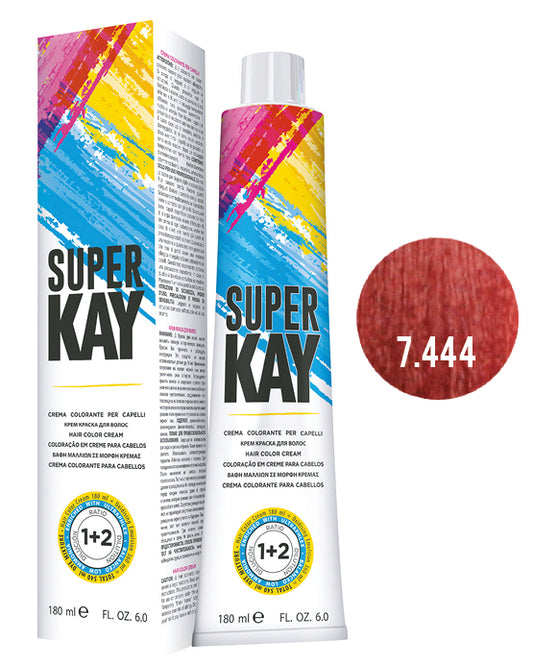 SUPER KAY CREMA COLORANTE 7.444 - RUBIO COBRIZO EXTRA INTENSO