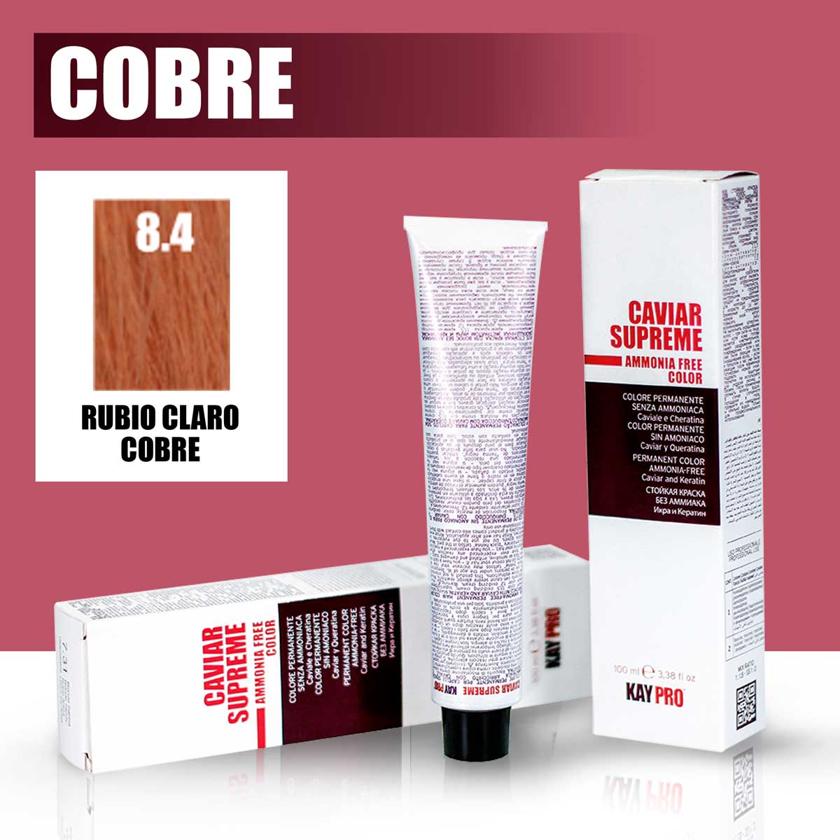 KAYPRO Caviar Supreme - Tinte Caviar Copper 8.4 (Rubio Claro Cobre)