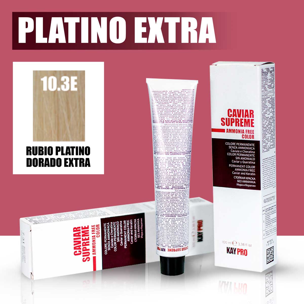 KAYPRO Caviar Supreme - Tinte Caviar Supreme Platinum Extra 10.3E (Rubio Platino Dorado Extra)