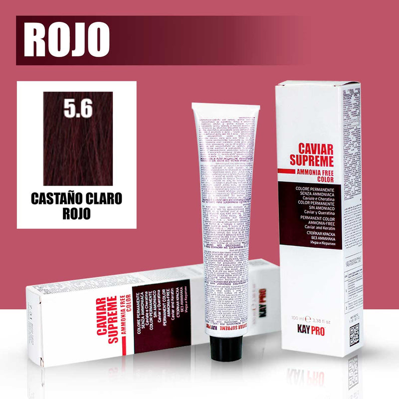 KAYPRO Caviar Supreme - Tinte Caviar Red 5.6 (Castaño Claro Rojo)