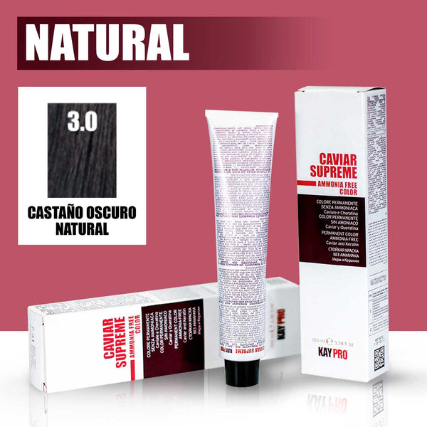 KAYPRO Caviar Supreme - Tinte Caviar Natural 3.0 (Castaño Oscuro)