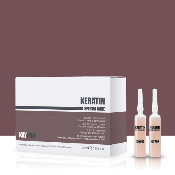 KAYPRO Keratin - Loción reestructurante para cabello tratado y dañado 12x10 ml.